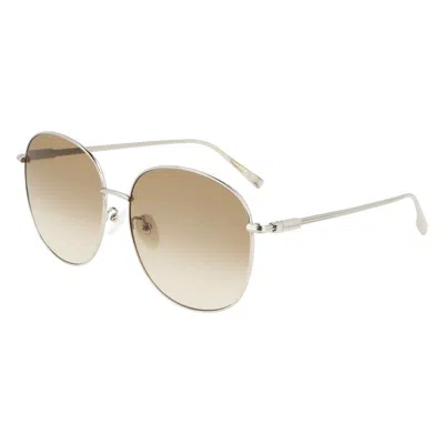 Ferragamo Light Brown Gradient Oversized Ladies Sunglasses Sf310slb 021 61 In Metallic