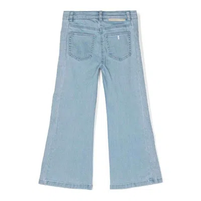 Stella Mccartney Kids Wide Leg Denim Jeans In Blue