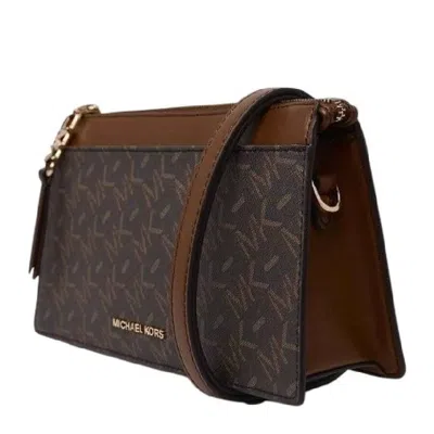 Michael Kors Empire Signature Logo Convertible Crossbody Bag In Brown