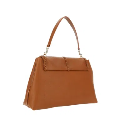 Chloé Chloe Grained Bull Leather Large Penelope Shoulder Bag In Brown