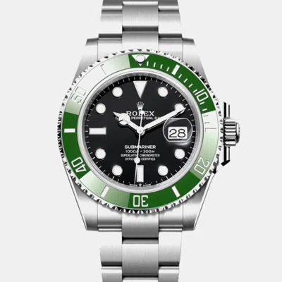 Pre-owned Rolex Submariner 126610lv Starbucks Black Stainless Steel Automatic Men's Wristwatch 41mm