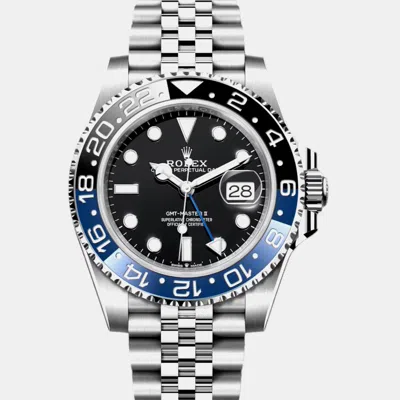 Pre-owned Rolex Gmt Master Ii 126710 Blnr Black Stainless Steel Automatic Men's Wristwatch 40 Mm