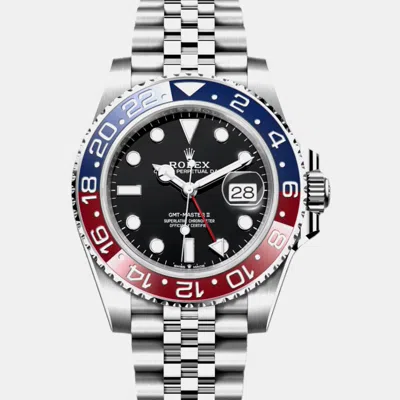 Pre-owned Rolex Gmt Master Ii 126710 Blro Pepsi Black Stainless Steel Automatic Men's Wristwatch 40 Mm