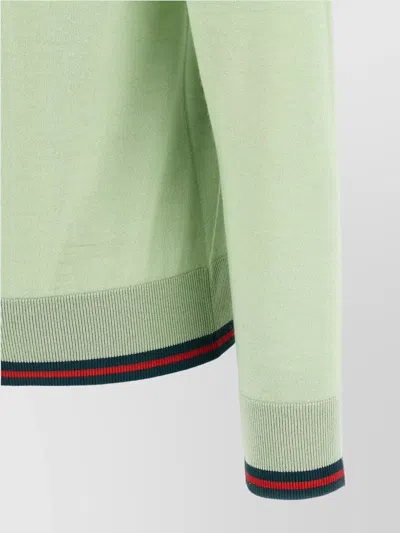 Gucci Extra Fine Cashmere Silk Cardigan In Green