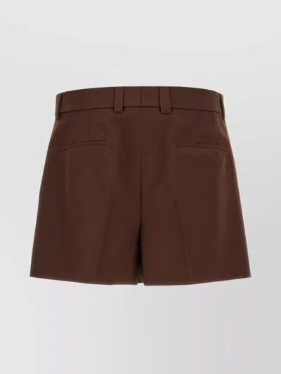 Gucci Tailored Wool Shorts With Pockets And Pleats In Black
