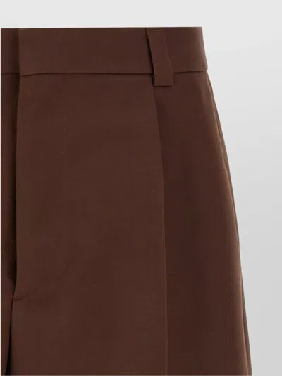 Gucci Tailored Wool Shorts With Pockets And Pleats In Black