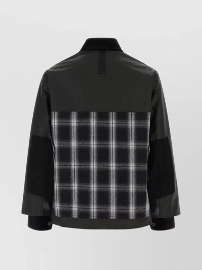 Junya Watanabe Black Canvas Jacket In Black