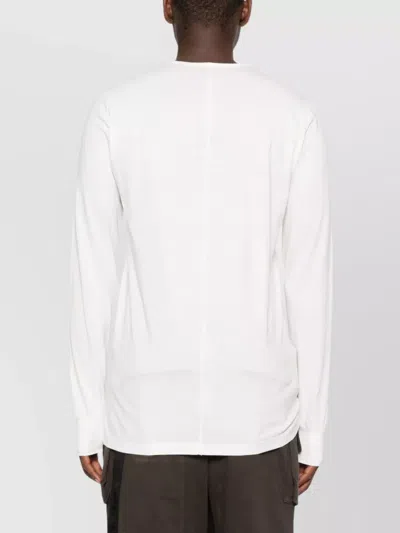 Rick Owens Drkshdw Graphic Long Sleeve Crew Neck T-shirt In White