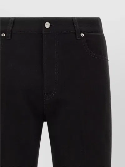 Gucci Cropped Denim Trousers Five Pocket Style In Black
