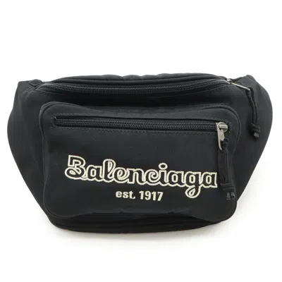 Pre-owned Balenciaga Black Nylon Canvas Pouch Sling Bag ()