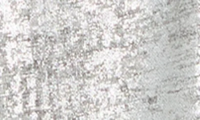 Vince Camuto Twist Front Foil Jumpsuit In Silver