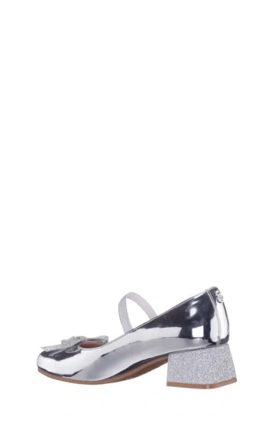 Nina Kids' Kiss Metallic Mary Jane Pump In Silver