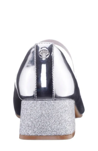 Nina Kids' Kiss Metallic Mary Jane Pump In Silver