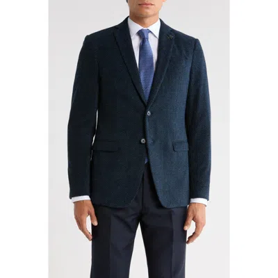 John Varvatos Star Usa Herringbone Sport Coat In Blue