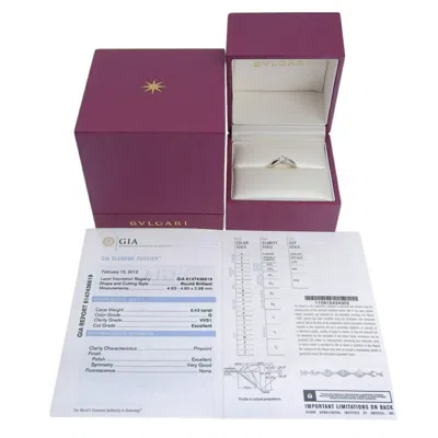 Pre-owned Bvlgari Platinum Platinum 950 Band Ring () In Silver