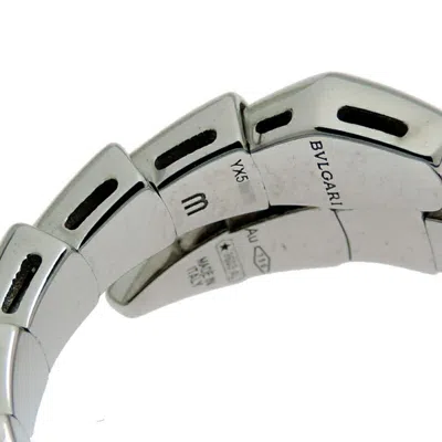 Pre-owned Bvlgari Serpenti Silver White Gold Band Ring ()