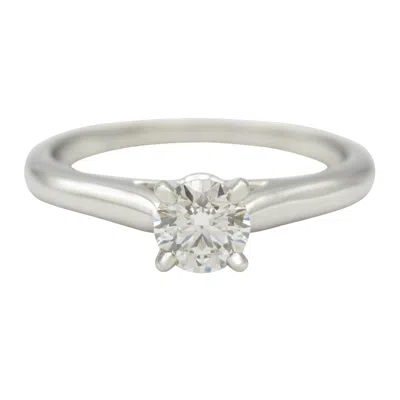 Pre-owned Cartier Clear Platinum Band Ring () In Transparent