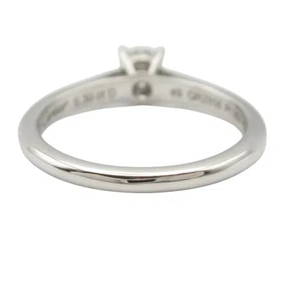 Pre-owned Cartier Clear Platinum Band Ring () In Transparent