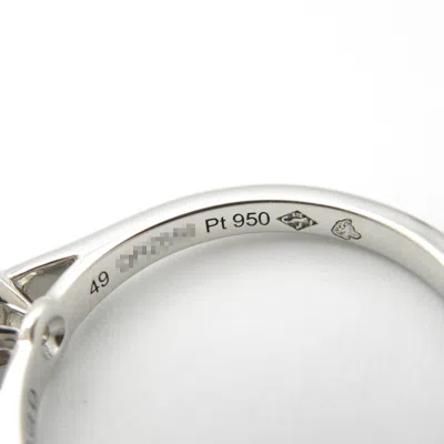 Pre-owned Cartier Clear Platinum Band Ring () In Transparent