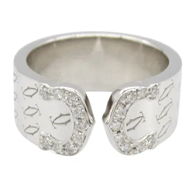 Pre-owned Cartier Clear White Gold (18k) Band Ring () In Transparent