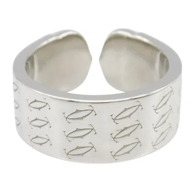 Pre-owned Cartier Clear White Gold (18k) Band Ring () In Transparent