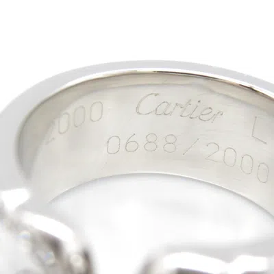 Pre-owned Cartier Clear White Gold (18k) Band Ring () In Transparent