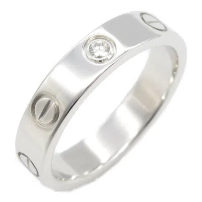 Pre-owned Cartier Clear White Gold White Gold (18k) Band Ring () In Multi