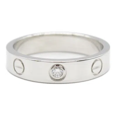 Pre-owned Cartier Clear White Gold White Gold (18k) Band Ring () In Multi