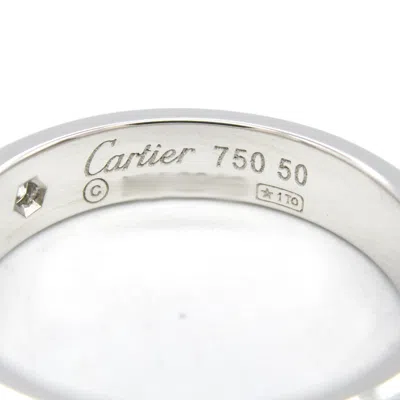 Pre-owned Cartier Clear White Gold White Gold (18k) Band Ring () In Multi