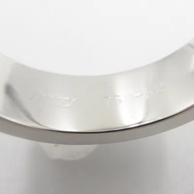 Pre-owned Cartier Clear White White Gold (18k) Band Ring ()