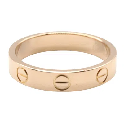 Pre-owned Cartier Gold Pink Gold (18k) Band Ring ()