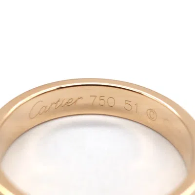 Pre-owned Cartier Gold Pink Gold (18k) Band Ring ()