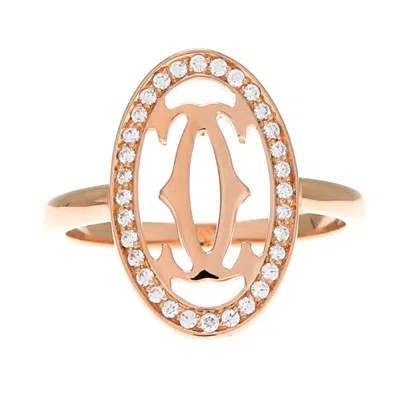 Pre-owned Cartier Gold Pink Gold Band Ring ()