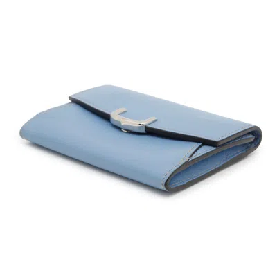 Pre-owned Cartier Light Blue Leather Coin Purse/coin Case ()
