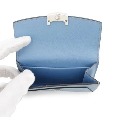 Pre-owned Cartier Light Blue Leather Coin Purse/coin Case ()
