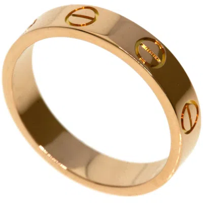 Pre-owned Cartier Love Pink Band Ring ()