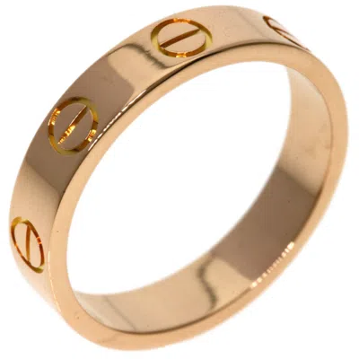Pre-owned Cartier Love Pink Band Ring ()