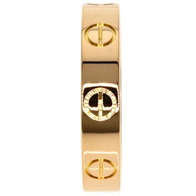 Pre-owned Cartier Love Pink Band Ring ()