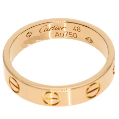 Pre-owned Cartier Love Pink Band Ring ()