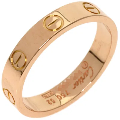 Pre-owned Cartier Love Pink Band Ring ()