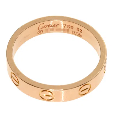 Pre-owned Cartier Love Pink Band Ring ()