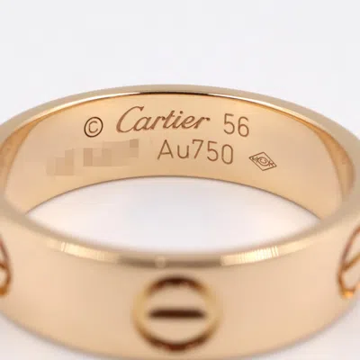 Pre-owned Cartier Love Pink Gold Pink Gold (18k) Band Ring ()