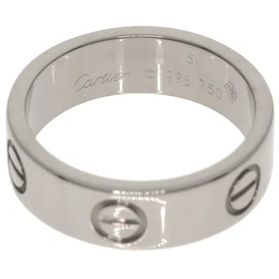 Pre-owned Cartier Love White Band Ring ()