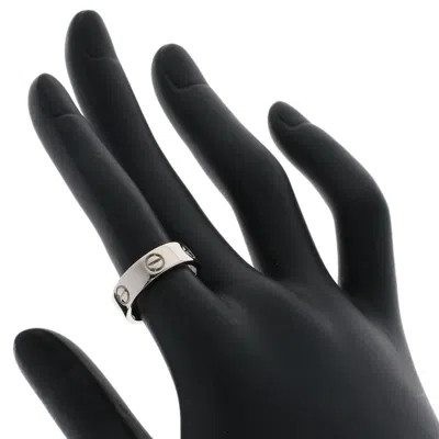Pre-owned Cartier Love White Band Ring ()