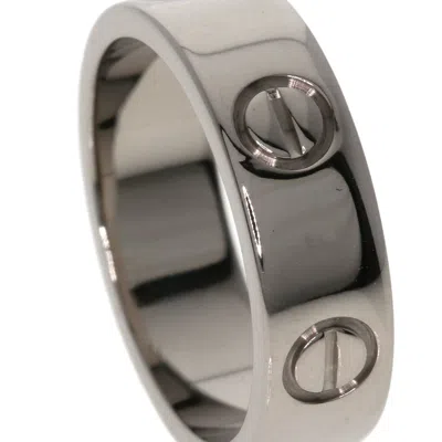 Pre-owned Cartier Love White Band Ring ()