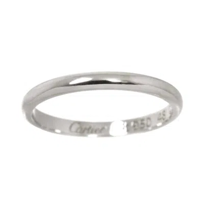 Pre-owned Cartier Silver Platinum 950 Band Ring ()