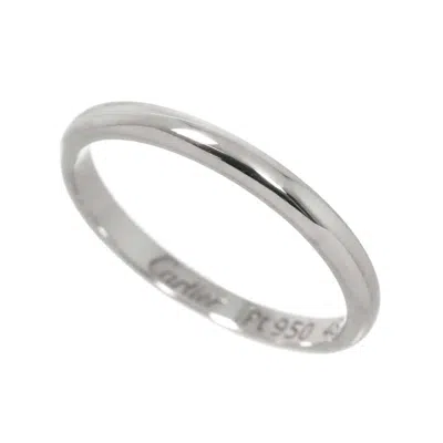 Pre-owned Cartier Silver Platinum 950 Band Ring ()