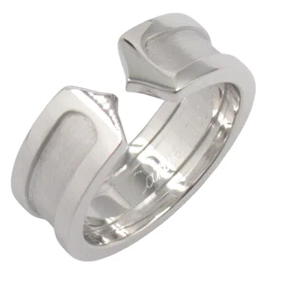 Pre-owned Cartier Silver White Gold (18k) Band Ring ()