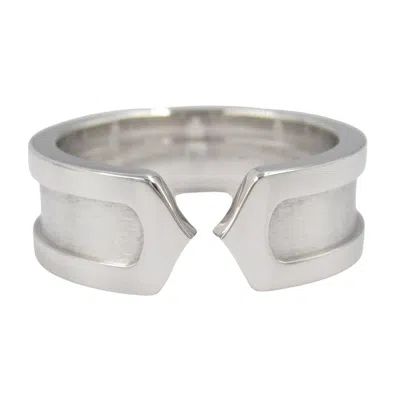 Pre-owned Cartier Silver White Gold (18k) Band Ring ()