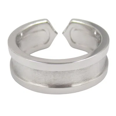 Pre-owned Cartier Silver White Gold (18k) Band Ring ()